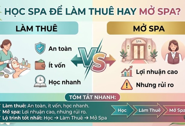Học Spa Để Làm Thuê Hay Mở Spa? Lộ Trình Đúng Giúp Bạn Thành Công Nhanh Hơn