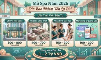 Mở Spa Năm 2026 Cần Bao Nhiêu Vốn? Chi Phí Chi Tiết & Kinh Nghiệm Thành Công