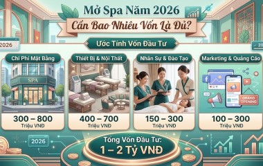 Mở Spa Năm 2026 Cần Bao Nhiêu Vốn? Chi Phí Chi Tiết & Kinh Nghiệm Thành Công
