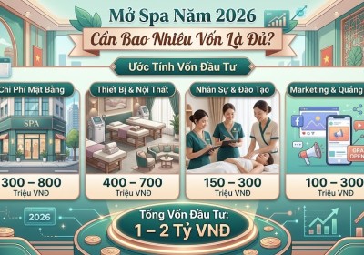 Mở Spa Năm 2026 Cần Bao Nhiêu Vốn? Chi Phí Chi Tiết & Kinh Nghiệm Thành Công