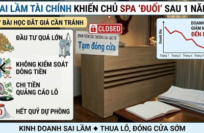 Sai Lầm Tài Chính Khiến Chủ Spa “Đuối” Sau 1 Năm