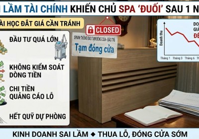 Sai Lầm Tài Chính Khiến Chủ Spa “Đuối” Sau 1 Năm