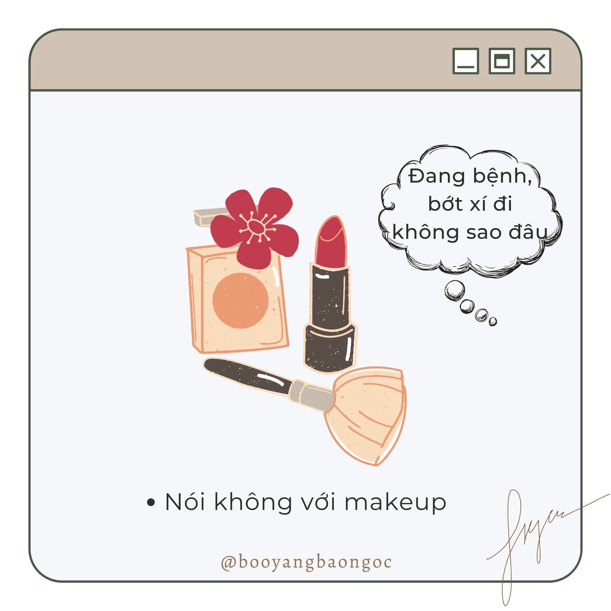 Nói không với makeup