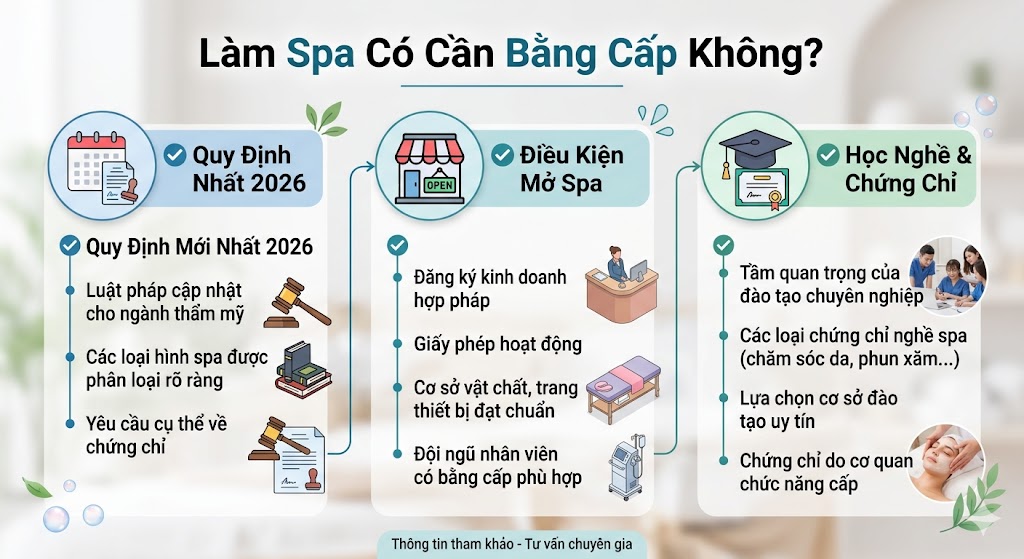 Làm spa có cần bằng cấp không