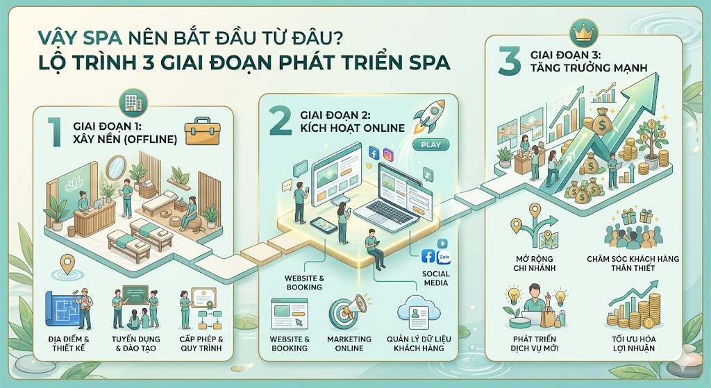 lộ trình phát triển spa