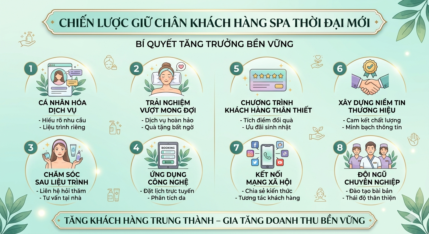 chiến lược giữ chân khác hàng spa