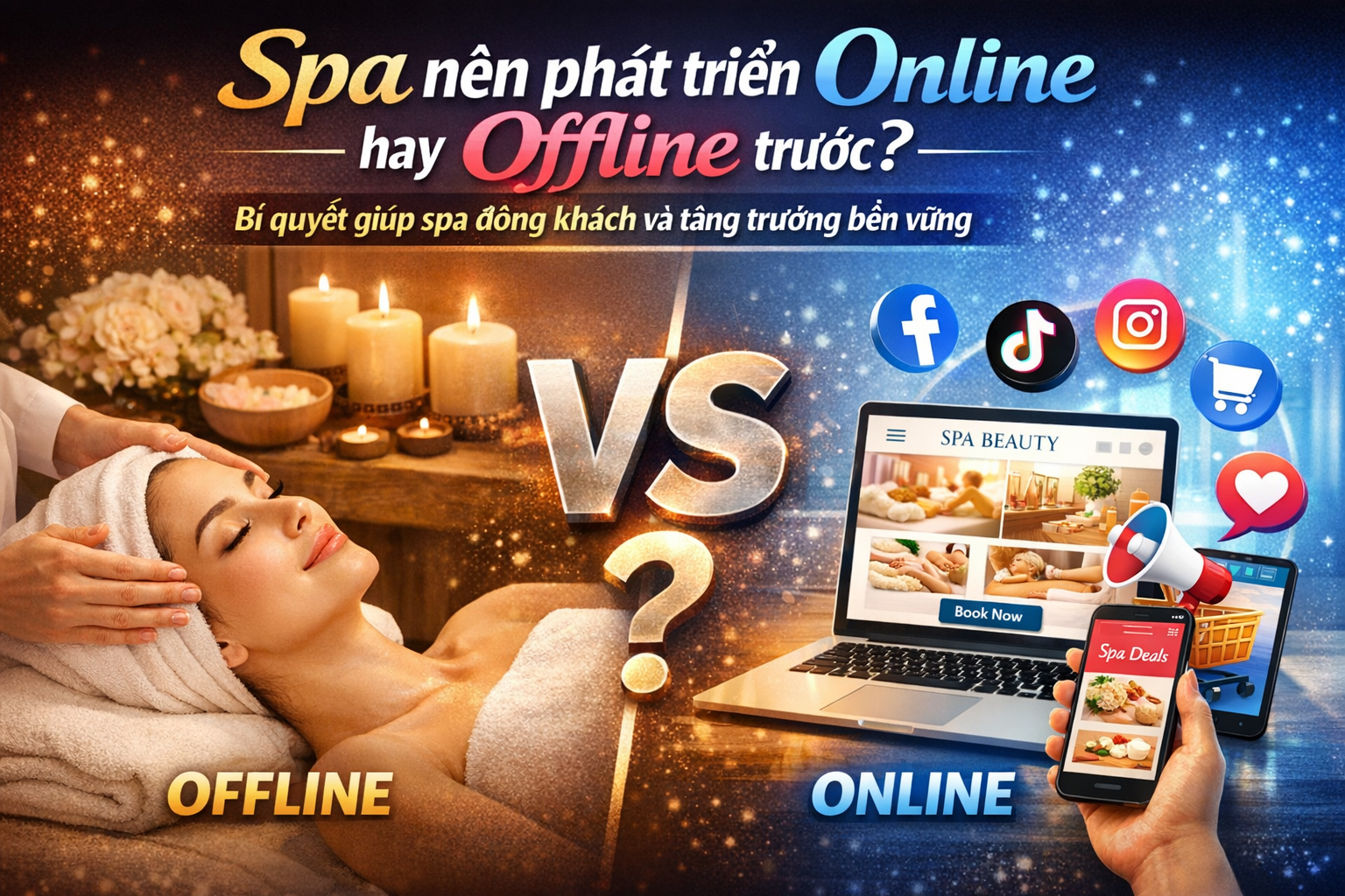 Spa nên phát triển online hay offline trước