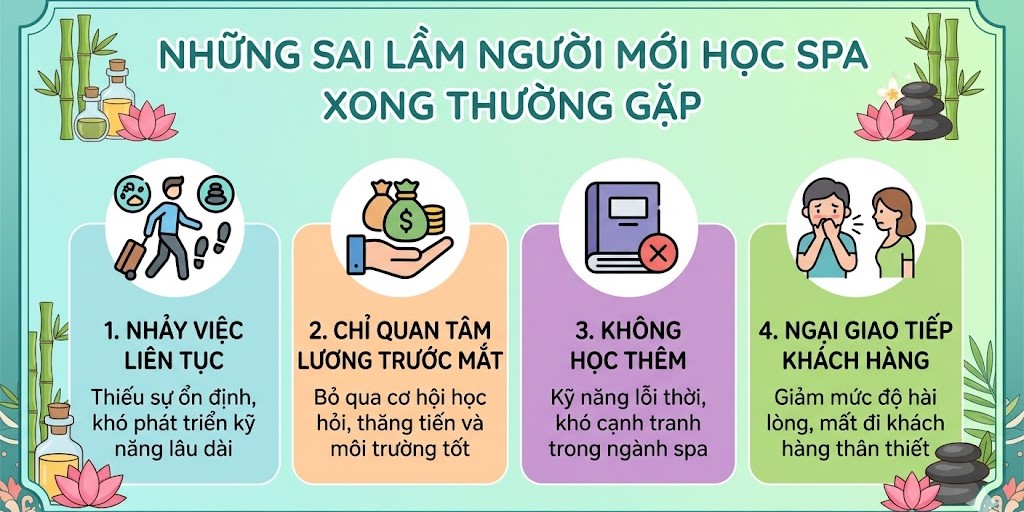 những sai lầm khi học spa