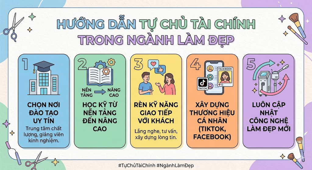 hướng dẫn tự chủ tài chính trong làm đẹp