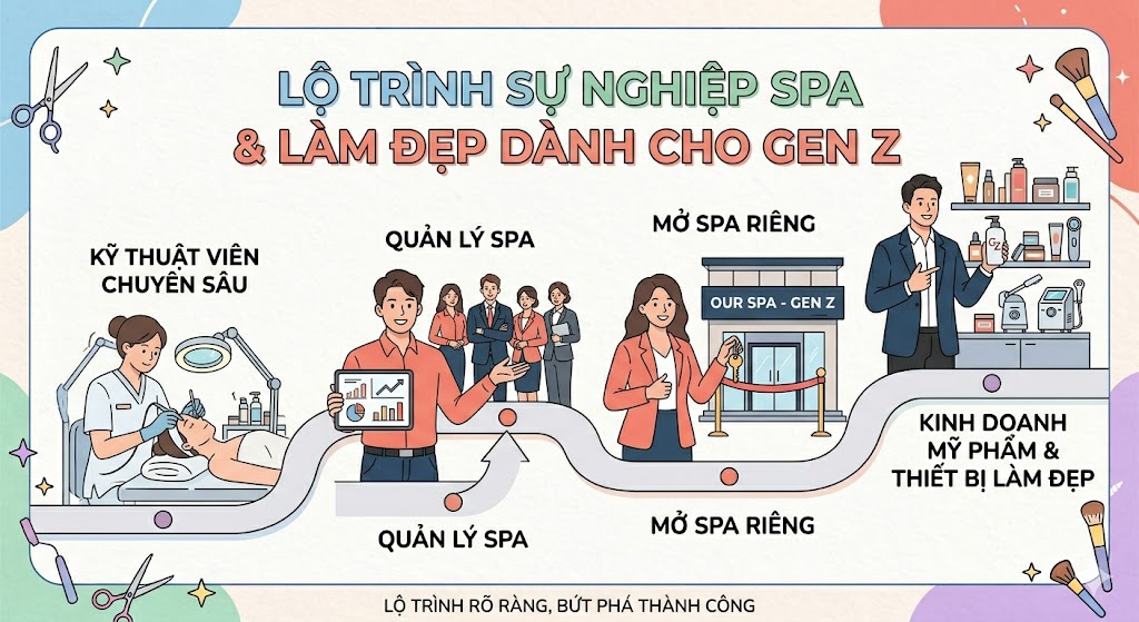 lộ trình sự nghiệp spa dành cho genz