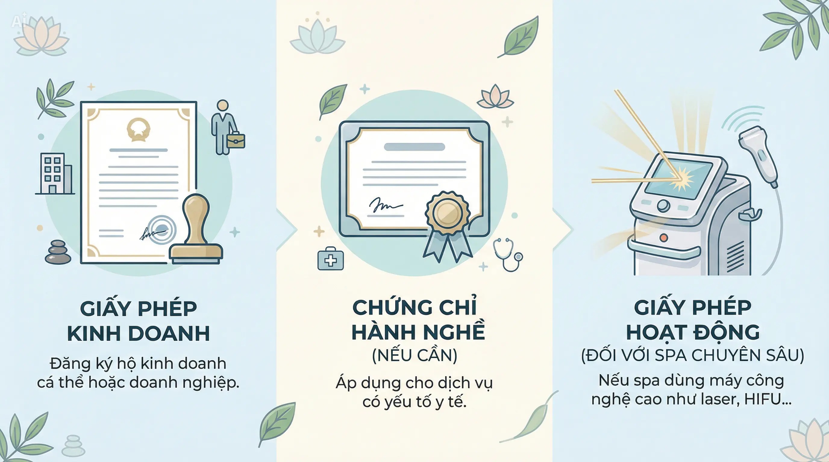 Mở Spa Cần giấy phép gì